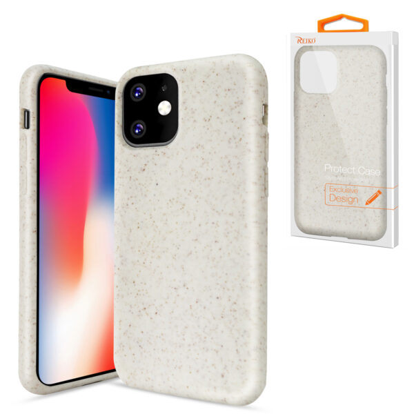 Reiko APPLE IPHONE 11 Wheat Bran Material Silicone Phone Case In White