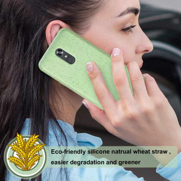 Reiko LG STYLO 5 Wheat Bran Material Silicone Phone Case In Green - Image 4