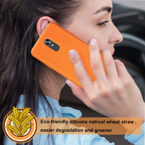 Reiko LG STYLO 5 Wheat Bran Material Silicone Phone Case In Orange - Image 4