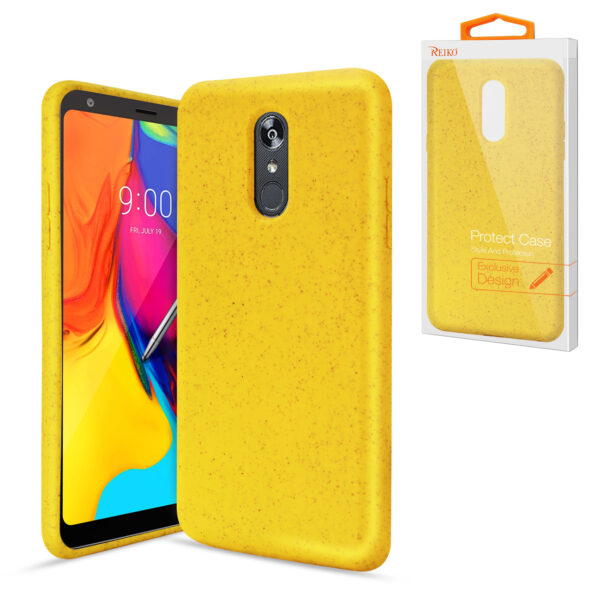 Reiko LG STYLO 5 Wheat Bran Material Silicone Phone Case In Yellow
