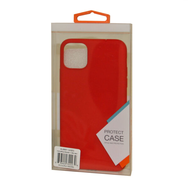 Reiko Apple iPhone 11 Pro Gummy Cases In Red - Image 2