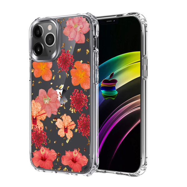 Pressed dried flower Design Phone case for APPLE IPHONE 11 PRO MAX in Red