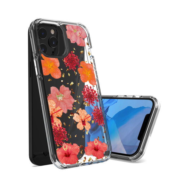 Pressed dried flower Design Phone case for APPLE IPHONE 11 PRO MAX in Red - Image 3
