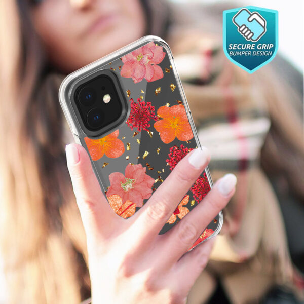 Pressed dried flower Design Phone case for APPLE IPHONE 11 PRO MAX in Red - Image 4