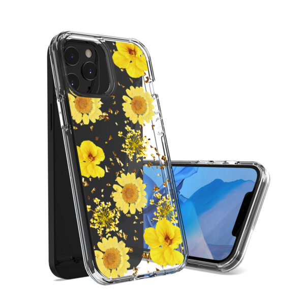 Pressed dried flower Design Phone case for APPLE IPHONE 11 PRO MAX in Yellow - Image 3