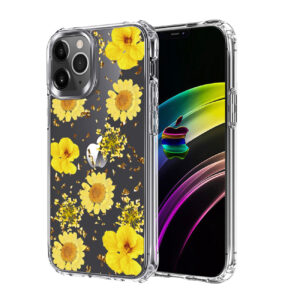 Pressed dried flower Design Phone case for APPLE IPHONE 11 in Yellow