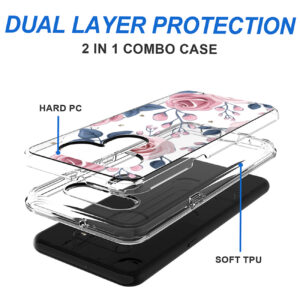 Pressed dried flower Design Phone case for LG k51 In Rose Gold - Image 2