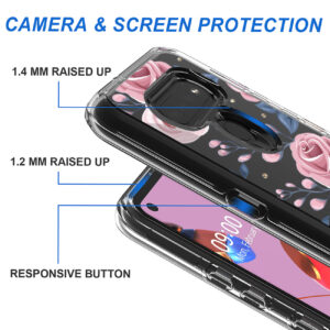 Pressed dried flower Design Phone case for LG k51 In Rose Gold - Image 3