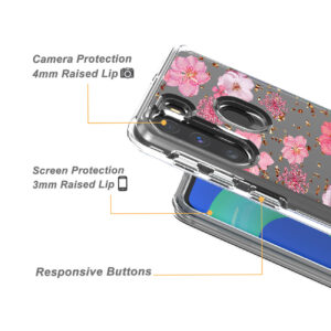 Pressed dried flower Design Phone case for MOTOROLA G STYLUS in Pink - Image 3