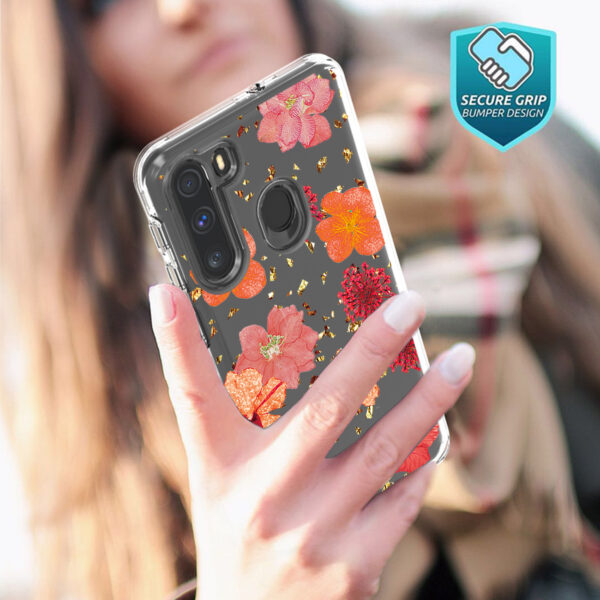 Pressed dried flower Design Phone case for MOTOROLA G STYLUS in Red - Image 4