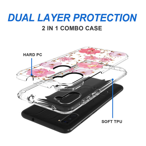 Pressed dried flower Design Phone case for SAMSUNG GALAXY A11 in Pink - Image 2