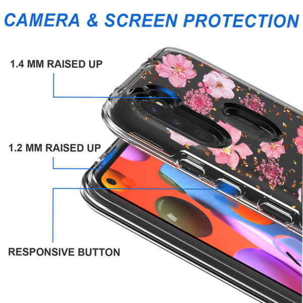 Pressed dried flower Design Phone case for SAMSUNG GALAXY A11 in Pink - Image 3