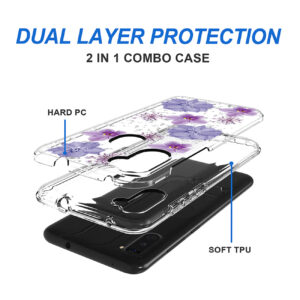 Pressed dried flower Design Phone case for SAMSUNG GALAXY A11 in Purple - Image 2