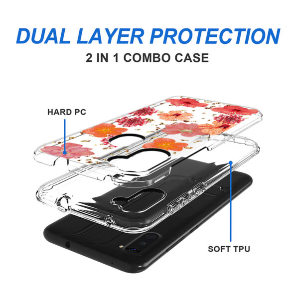 Pressed dried flower Design Phone case for SAMSUNG GALAXY A11 in Red - Image 2