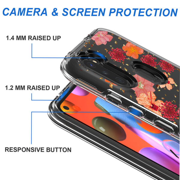 Pressed dried flower Design Phone case for SAMSUNG GALAXY A11 in Red - Image 3