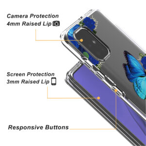 Pressed dried flower Design Phone case for SAMSUNG GALAXY A51 5G In Blue - Image 3