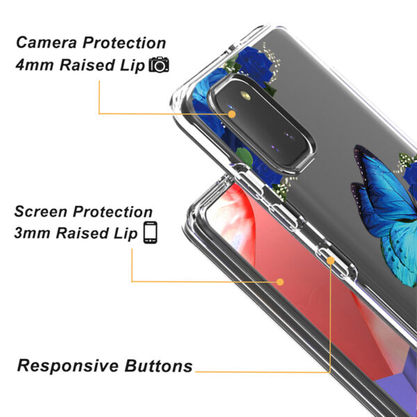 Pressed dried flower Design Phone case for  SAMSUNG GALAXY A81/Note 10 Lite/M60S In Blue - Image 3