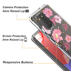 Pressed dried flower Design Phone case for  SAMSUNG GALAXY A81/Note 10 Lite/M60S In Pink - Image 3