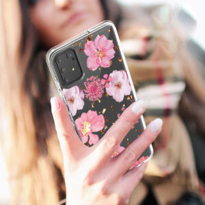 Pressed dried flower Design Phone case for SAMSUNG GALAXY A91/S10 Lite/M80S In Pink - Image 4