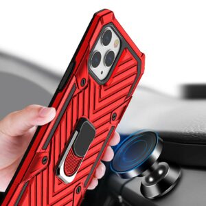 IPHONE 12/ IPHONE 12 PRO Kickstand Anti-Shock And Anti Falling Case In Red - Image 2