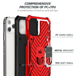 IPHONE 12/ IPHONE 12 PRO Kickstand Anti-Shock And Anti Falling Case In Red - Image 4