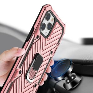 IPHONE 12/ IPHONE 12 PRO Kickstand Anti-Shock And Anti Falling Case In Rose Gold - Image 2