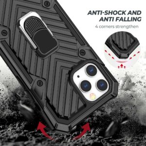 IPHONE 12 PRO MAX Kickstand Anti-Shock And Anti Falling Case In Black - Image 3