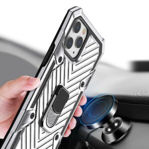 IPHONE 12 PRO MAX Kickstand Anti-Shock And Anti Falling Case In Silver - Image 2