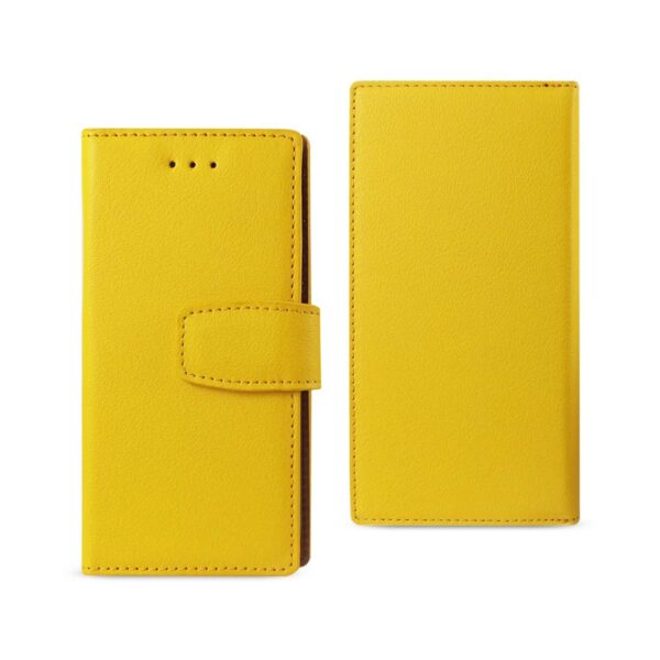 Reiko iPhone 7/8/SE2 Synthetic Bullhide Leather Wallet Case With RFID Card Protection In Yellow - Image 3