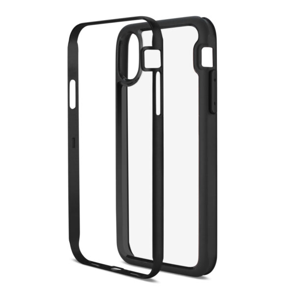 Reiko iPhone X/iPhone XS Hard Transparent Plastic TPU Case In Clear Black - Image 3