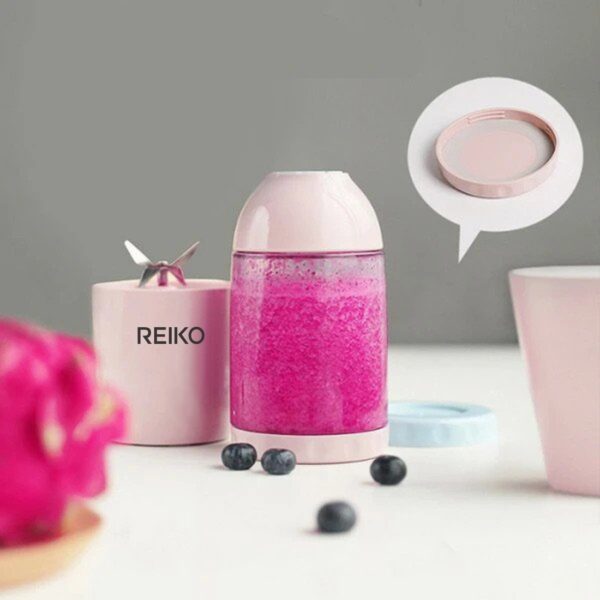 Reiko 380ML Portable Blender With USB Rechargeable Batteries In Pink - Image 3