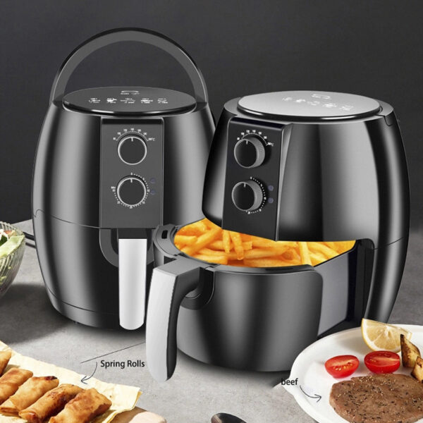 Reiko 4.5L Air Fryer with Real Cook Technology In Black - Image 2