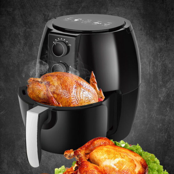 Reiko 4.5L Air Fryer with Real Cook Technology In Black - Image 3