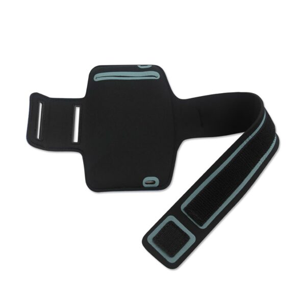 REIKO RUNNING ARMBAND WITH TOUCH SCREEN CASE 6X3X0.75 INCHES IN NAVY - Image 2