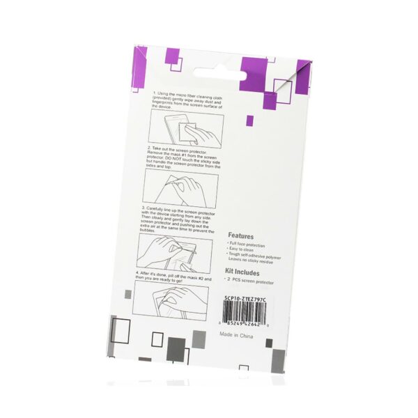 REIKO ZTE QUARTZ TWO PIECES SCREEN PROTECTOR IN CLEAR - Image 4
