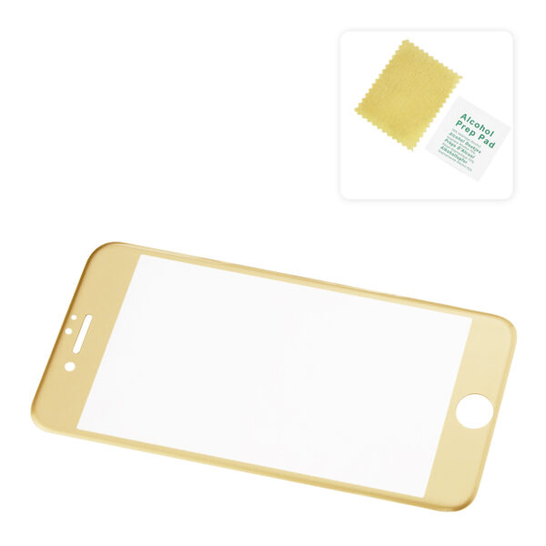 REIKO IPHONE 7 PLUS 3D CURVED FULL COVERAGE TEMPERED GLASS SCREEN PROTECTOR IN GOLD - Image 3