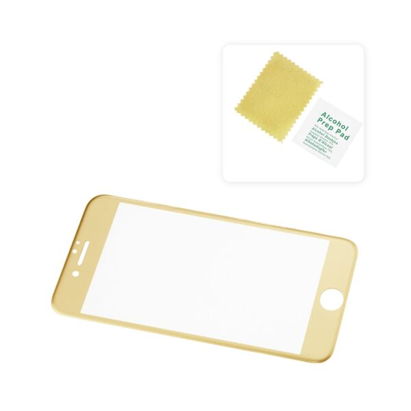 Reiko iPhone 7/8/SE2 3D CURVED FULL COVERAGE TEMPERED GLASS SCREEN PROTECTOR IN GOLD - Image 3