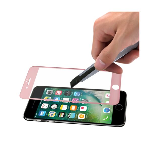 Reiko iPhone 7/8/SE2 3D CURVED FULL COVERAGE TEMPERED GLASS SCREEN PROTECTOR IN ROSE GOLD - Image 2