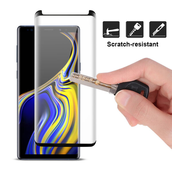 Reiko Samsung Galaxy Note 9 3D Curved Full Coverage Tempered Glass Screen Protector In Black - Image 2