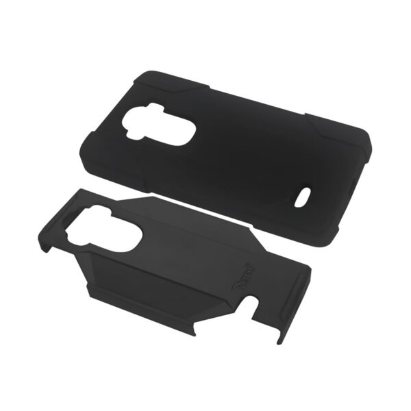 REIKO LG G4 3-IN-1 HYBRID HEAVY DUTY HOLSTER COMBO CASE IN BLACK - Image 3