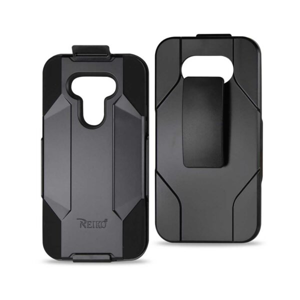 REIKO LG G5 3-IN-1 HYBRID HEAVY DUTY HOLSTER COMBO CASE IN BLACK