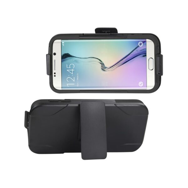 REIKO SAMSUNG GALAXY S6 EDGE 3-IN-1 HYBRID HEAVY DUTY HOLSTER COMBO CASE IN BLACK - Image 2