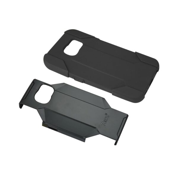 REIKO SAMSUNG GALAXY S6 EDGE 3-IN-1 HYBRID HEAVY DUTY HOLSTER COMBO CASE IN BLACK - Image 3