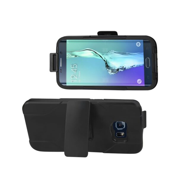 REIKO SAMSUNG GALAXY S6 EDGE PLUS 3-IN-1 HYBRID HEAVY DUTY HOLSTER COMBO CASE IN BLACK - Image 2