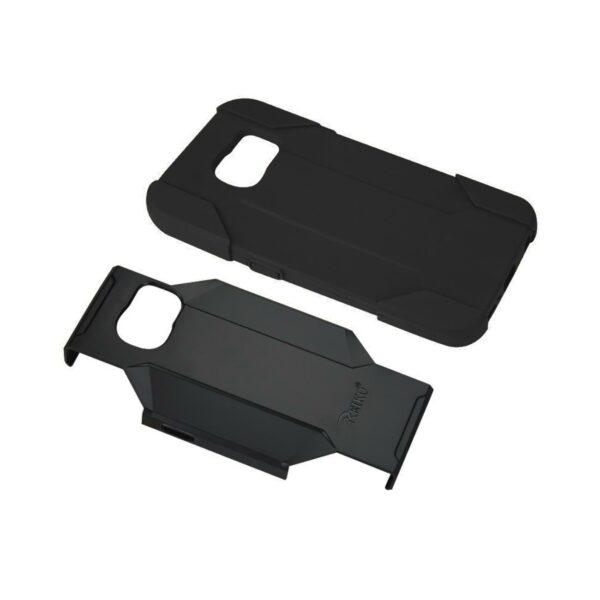 REIKO SAMSUNG GALAXY S6 EDGE PLUS 3-IN-1 HYBRID HEAVY DUTY HOLSTER COMBO CASE IN BLACK - Image 3