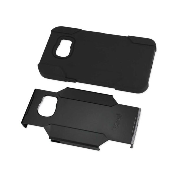 REIKO SAMSUNG GALAXY S7 ACTIVE 3-IN-1 HYBRID HEAVY DUTY HOLSTER COMBO CASE IN BLACK - Image 3