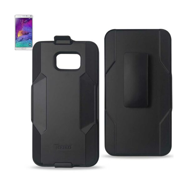 REIKO SAMSUNG GALAXY NOTE 5 3-IN-1 HYBRID HEAVY DUTY HOLSTER COMBO CASE IN BLACK