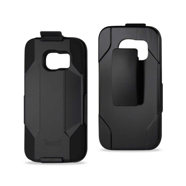 REIKO SAMSUNG GALAXY S7 3-IN-1 HYBRID HEAVY DUTY HOLSTER COMBO CASE IN BLACK