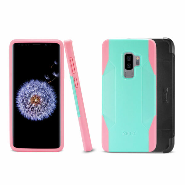 Reiko Samsung Galaxy S9 Plus 3-In-1 Hybrid Heavy Duty Holster Combo Case In Mint Green - Image 2