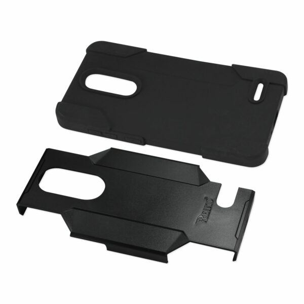 REIKO ZTE GRAND X4 3-IN-1 HYBRID HEAVY DUTY HOLSTER COMBO CASE IN BLACK - Image 3